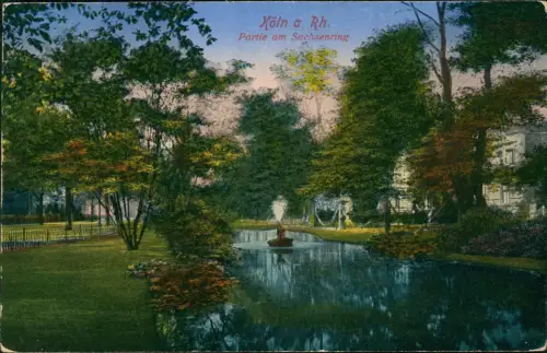 Ansichtskarte Köln Partie am Sachsenring. 1914