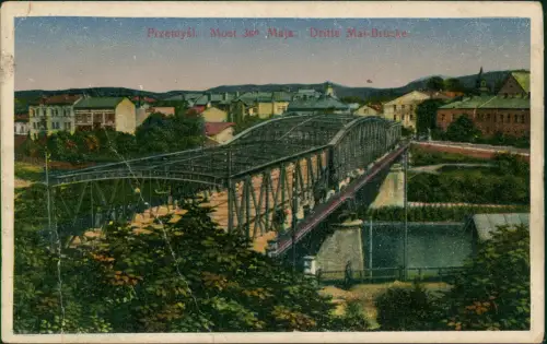 Prömsel Przemyśl Peremyšl Перемишль Most 3e Maja Dritte 1916 Feldpoststempel