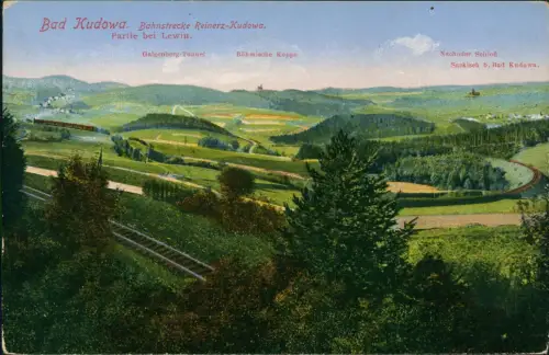Postcard Bad Kudowa Kudowa-Zdrój Partie bei Lewin 1915