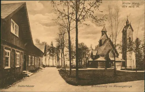 Brückenberg-Krummhübel Karpacz Górny Karpacz Pastorhäuser Kirche Wang 1929