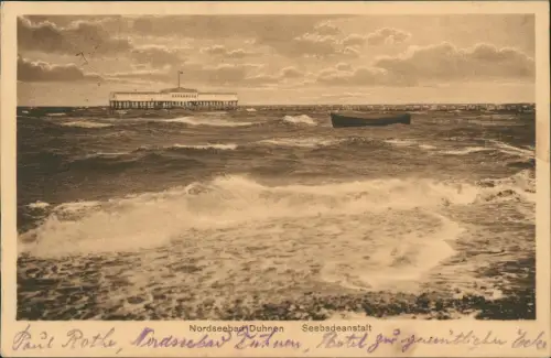 Ansichtskarte Duhnen-Cuxhaven Seebadeanstalt 1927