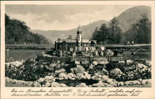 Ansichtskarte Mägdesprung-Harzgerode Miniatur Burg Anhalt 1940