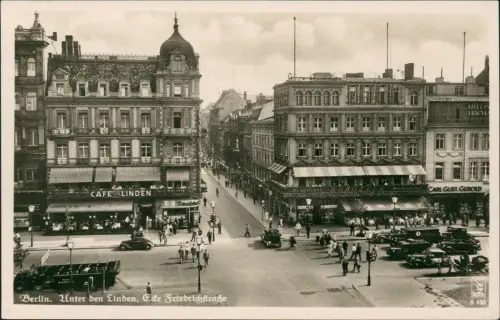 Ansichtskarte Mitte-Berlin Unter den Linden, Ecke Friedrichstraße 1942