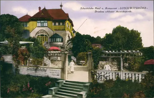 Loschwitz-Dresden Schwebebahn Hotel u. Restaurant LOSCHWITZHÖHE 1928