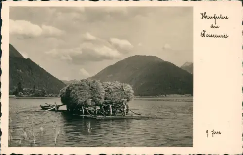 Ansichtskarte Weißensee Heufuhre auf dem Weissensee 1930