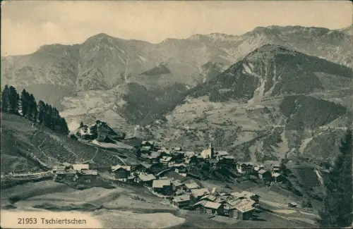 Ansichtskarte Tschiertschen Stadtblick 1909