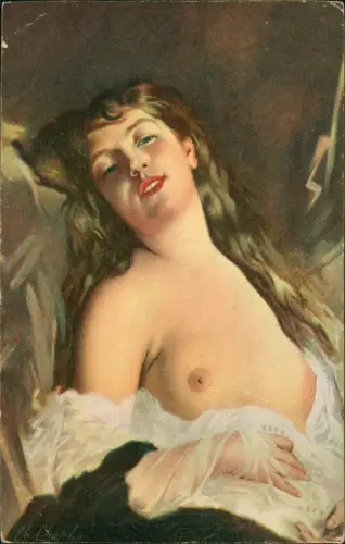 Ansichtskarte  Erotik nackt nude schöne Frau Charles Chaplin Paris 1913