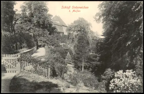 Ansichtskarte Meißen Schloß Siebeneichen Park 1915
