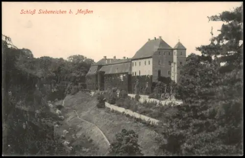 Ansichtskarte Meißen Schloß Siebeneichen Hang 1915