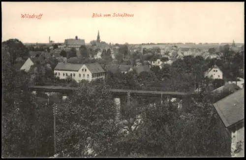Ansichtskarte Wilsdruff Blick vom Schießhaus - Brücke 1915