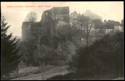 Lauenstein (Erzgebirge)-Altenberg (Erzgebirge) Schloß und Ruine Erzgebirge 1915