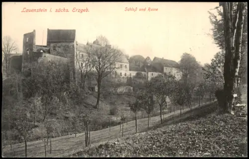 Lauenstein (Erzgebirge)-Altenberg (Erzgebirge) Schloß und Ruine 1914