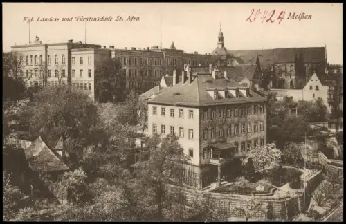Ansichtskarte Meißen Gymnasium St. Afra Totale 1917