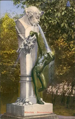Ansichtskarte München Brunnenbuber 1914
