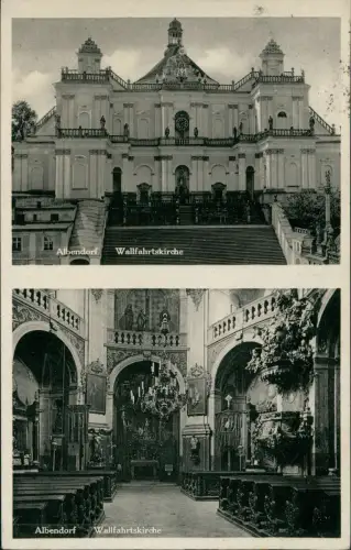 Albendorf Wambierzyce Wallfahrtskirche 2 Bild Innen u. Außen 1938