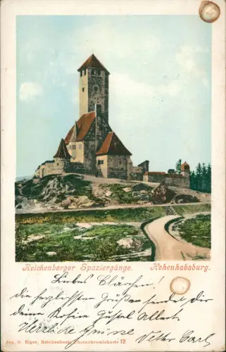 Postcard Reichenberg Liberec Hohenhabsburg. Böhmen 1905