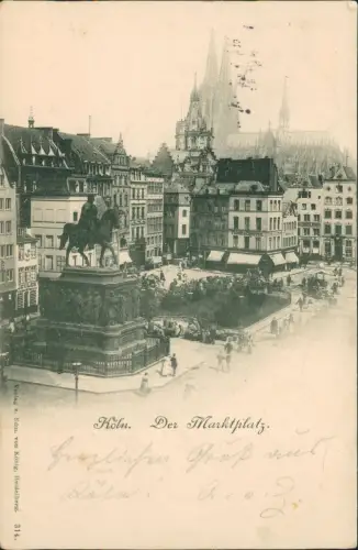 Ansichtskarte Köln Der Marktplatz - Markttreiben 1897