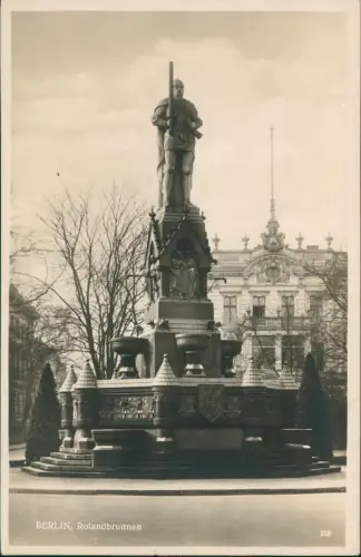 Ansichtskarte Tiergarten-Berlin Rolandbrunnen - Stadtvilla, Fotokarte 1930