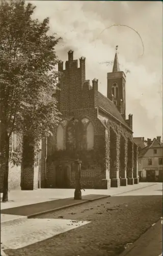 Ansichtskarte Cottbus Klosterkirche, Straßenszene - Fotokarte 1927