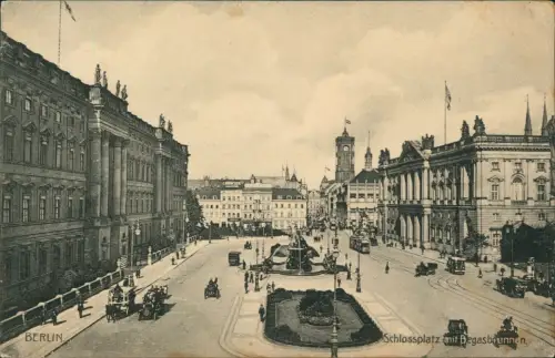 Ansichtskarte Berlin Schloßplatz im hintergrund Rotes Rathaus 1908