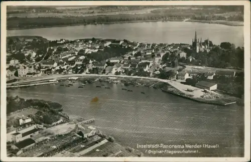 Ansichtskarte Werder (Havel) Luftbild Fliegeraufnahme 1934