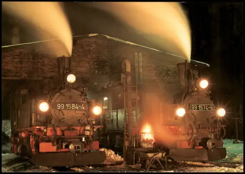 Döllnitzbahn (Oschatz-Mügeln-Kemmlitz) vor Lok-Schuppen Mügeln 1993