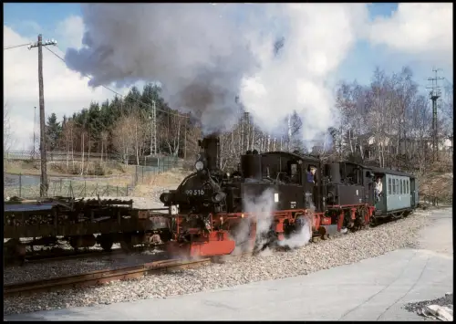 Ansichtskarte Stützengrün Dampflokotmotive Eisenbahn 99 516 1999