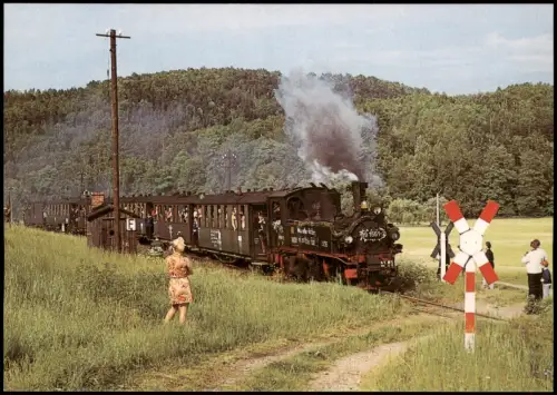 Ansichtskarte Cunersdorf-Annaberg-Buchholz Dampflokomotive 1999