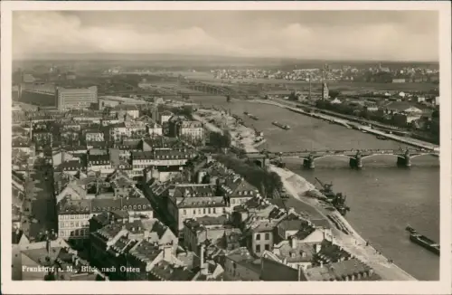 Frankfurt am Main Blick nach Osten - Hafenanlagen 1934