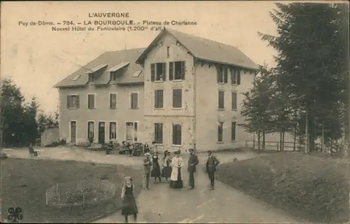 CPA La Bourboule Nouvel Hôtel du Funiculaire Auvergne 1918