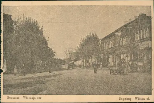Postcard Swenzian Święciany Widskaja Str. 1916  Lietuva gel. Feldpoststempel WK1
