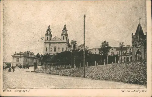 Postcard Wilna Wilno Vilnius Snipiszki - Lietuva 1915  gel. Feldpoststempel