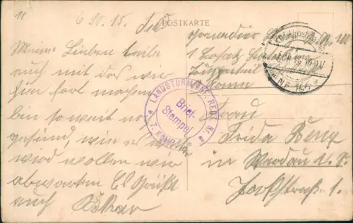 Postcard Wilna Wilno Vilnius Snipiszki - Lietuva 1915  gel. Feldpoststempel