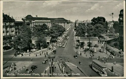 Mitte-Berlin Potsdamer Platz, Blick in die Leipziger Straße 1932