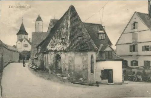 Ansichtskarte Dinkelsbühl Straßenpartie im Ort 1905