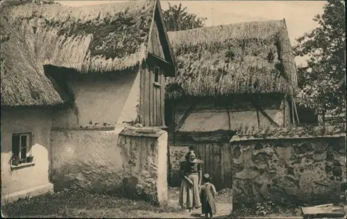 Ansichtskarte .Sachsen Oberlausitz Altes Haus Ziegelscheune. 1928