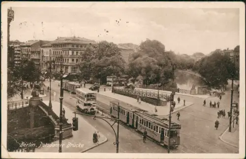 Ansichtskarte Tiergarten-Berlin Potsdamer Brücke Straßenbahn Bus 1929