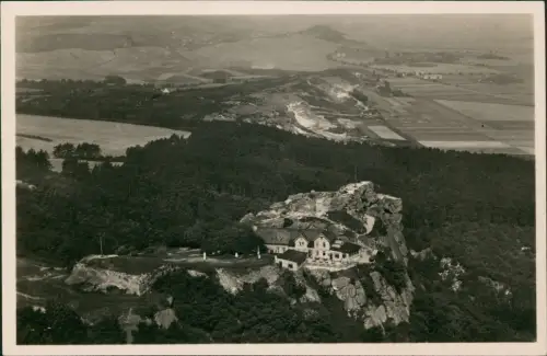 Ansichtskarte Blankenburg (Harz) Luftbild Fliegeraufnahme Burg Regenstein 1932