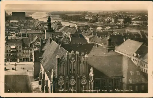 Frankfurt (Oder) Blick von der Marienkirche 1937