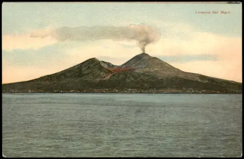 Cartolina Neapel Napoli Vesuvio dal Mare. Vesuv Vesuvius 1912