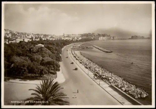 Cartolina Neapel Napoli VIA CARACCIOLO - Fotokarte 1930