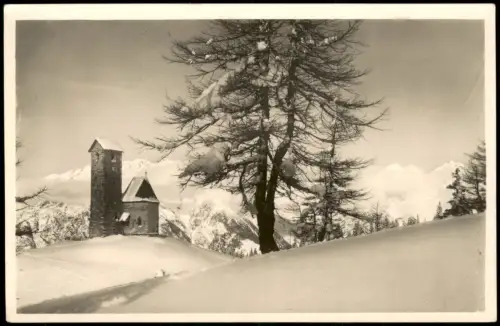 Cartolina Sankt Vigil San Vigilio di Marebbe Winter 1931 Meran Merano Südtirol