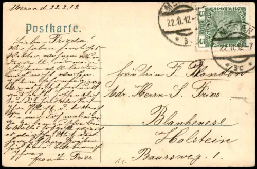 Cartolina Meran Merano Wandelbahn 1912