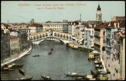 Triest Trieste Canal Grande preso dal Palazzo Grimanicon il Ponte di Rialto 1913