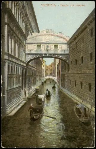 Cartolina Venedig Venezia Ponte dei Sospiri 1913