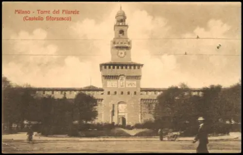 Cartolina Mailand Milano Torre del Filarete Castello Sforzesco 1913