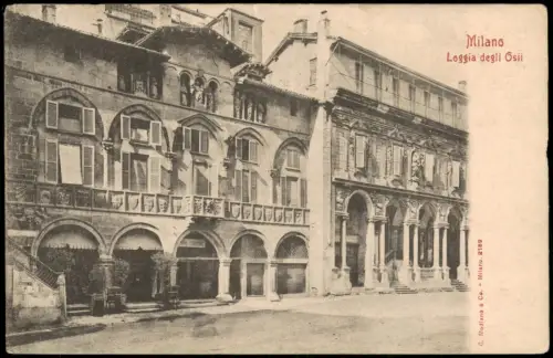 Cartolina Mailand Milano Loggia degli Osii 1912