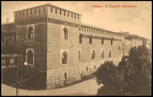 Cartolina Mailand Milano IL Castello Sforzesco 1912
