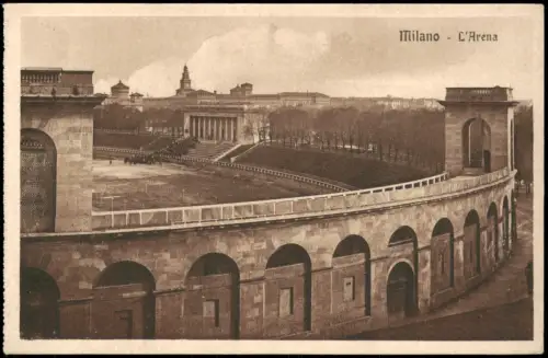Cartolina Mailand Milano Arena Seitenansicht 1928