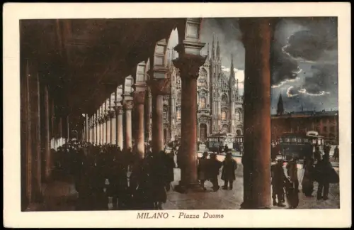 Cartolina Mailand Milano Piazza del Duomo - Stimmungsbild 1927